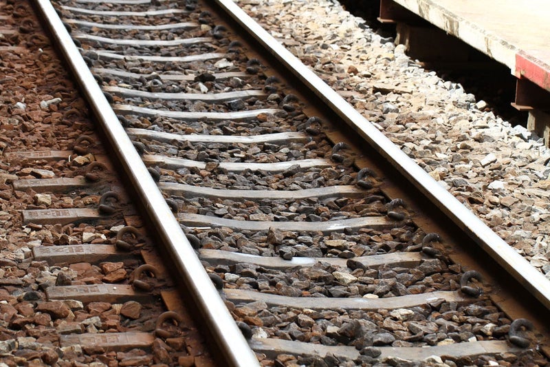 Railroad tracks in Northyards, British Columbia